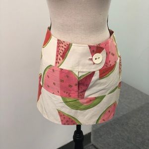 NWOT Nanette Lepore watermelon design miniskirt